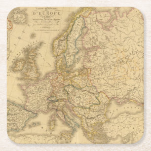 Dessous De Verre Carré Carte de l'Europe 2