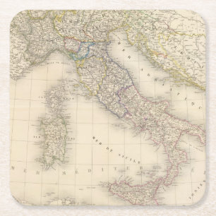 Dessous De Verre Carré Carte de l'Italie