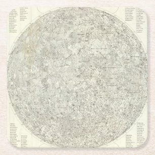 Dessous De Verre Carré Carte de lune