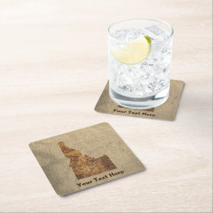 Dessous De Verre Carré Carte Idaho Spud