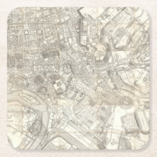 Dessous De Verre Carré Carte topographique de Rome antique, Italie