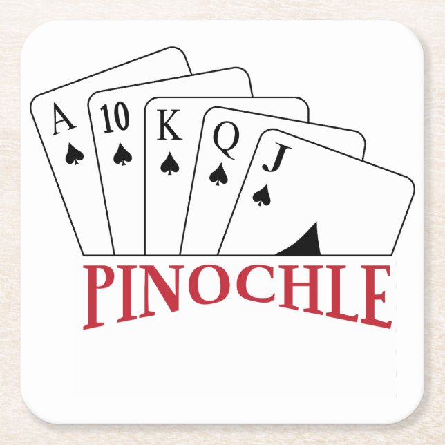 Dessous De Verre Carré Cartes Pinochel (Devant)
