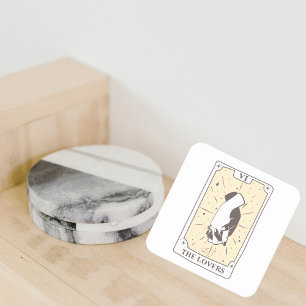 Dessous De Verre Carré Cartes Tarot   FÊTE DES MARIÉES   MARIAGE   Neutre