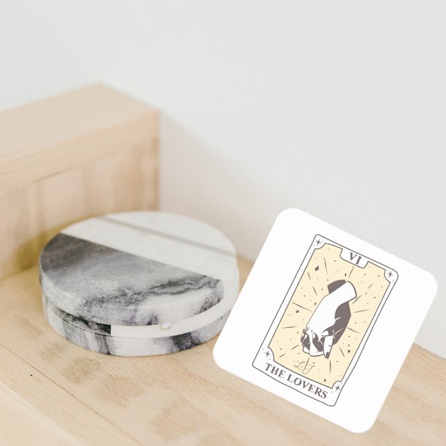 Dessous De Verre Carré Cartes Tarot | FÊTE DES MARIÉES | MARIAGE | Neutre (Créateur téléchargé)