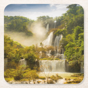 Dessous De Verre Carré Cascade Thaïlande de Thi Lor Su