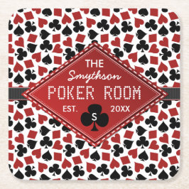 Dessous De Verre Carré Casino personnalisable de pièce de tisonnier