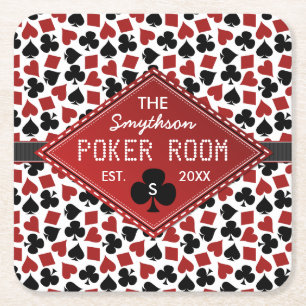 Dessous De Verre Carré Casino personnalisable de pièce de tisonnier