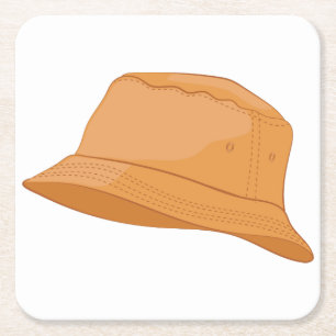 Dessous De Verre Carré Casquette réaliste du seau