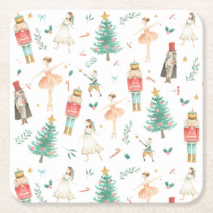 Dessous De Verre Carré Casse-Noisette Ballet Images de Noël