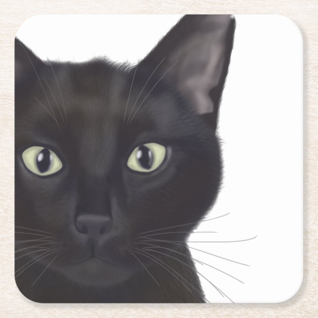 Dessous De Verre Carré Cat, Portrait de Gus (Devant)