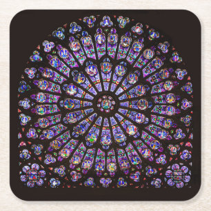 Dessous De Verre Carré Cathédrale Notre-Dame de Paris Rose