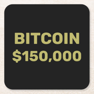 Dessous De Verre Carré Célébration de Bitcoin à 150000