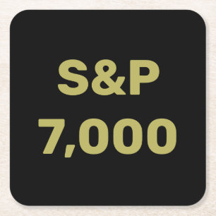 Dessous De Verre Carré Célébration de l'indice de Stock de niveau S&P 7 0