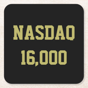 Dessous De Verre Carré Célébration du marché Stock NASDAQ 16000