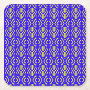 Dessous De Verre Carré Cellules bleues
