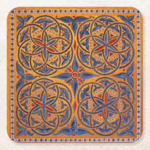 Dessous De Verre Carré Cercles médiévaux