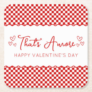 Dessous De Verre Carré C'est Amore ! Italien Saint Valentin