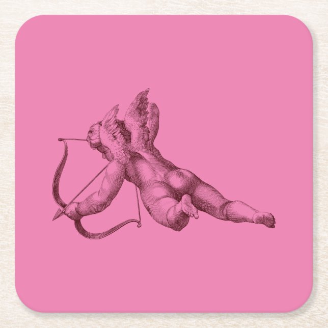 Dessous De Verre Carré C'est un romantique cuppé (Devant)