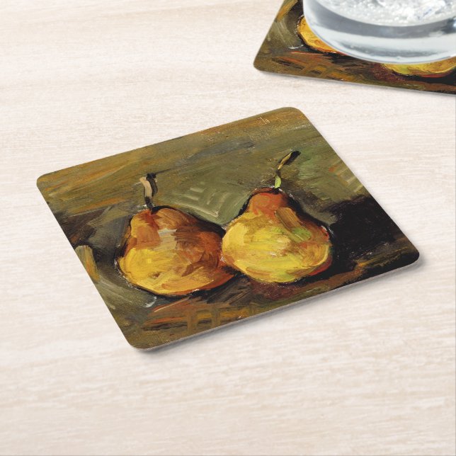 Dessous De Verre Carré Cezanne - Deux poires (Incliné)
