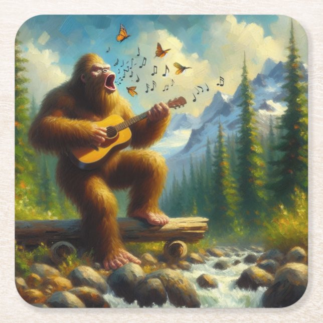 Dessous De Verre Carré Chant Bigfoot (Devant)