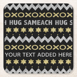 Dessous De Verre Carré Chanukah Hug Sameach