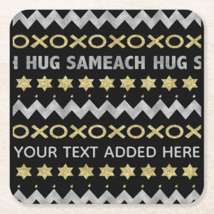 Dessous De Verre Carré Chanukah Hug Sameach