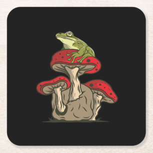 Dessous De Verre Carré Charme Rétro Classique Cottagecore Grenouille Cham