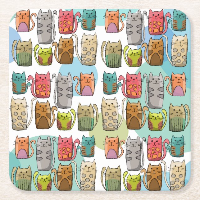Dessous De Verre Carré Chat! (Devant)