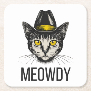 Dessous De Verre Carré Chat Drôle de Miaou