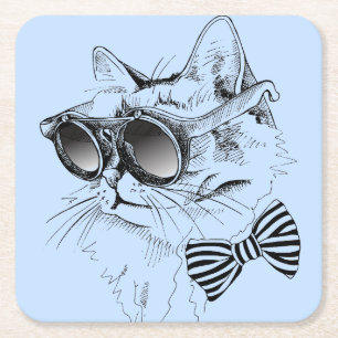 Dessous De Verre Carré Chat frais