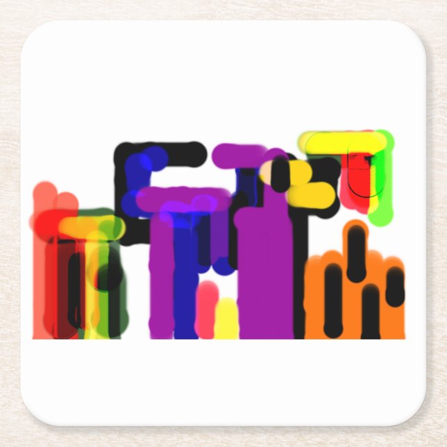 Dessous De Verre Carré Chat noir automne (Devant)