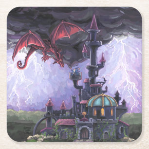 Dessous De Verre Carré Château du Dragon