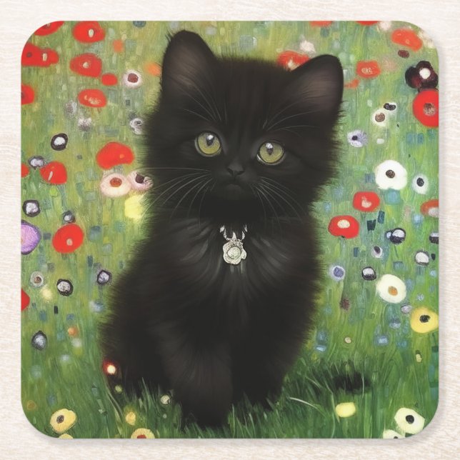 Dessous De Verre Carré Chaton de Gustav Klimt (Devant)