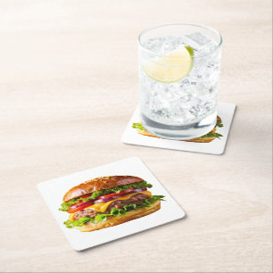 Dessous De Verre Carré ChaussureHabille hamburger empilé thic