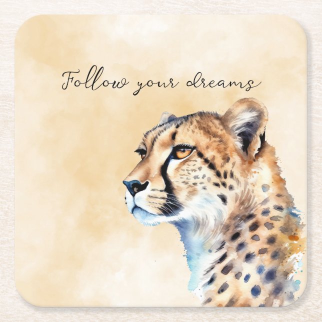 Dessous De Verre Carré Cheetah (Devant)