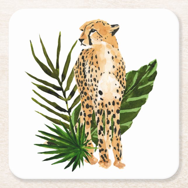 Dessous De Verre Carré Cheetah Outlook (Devant)