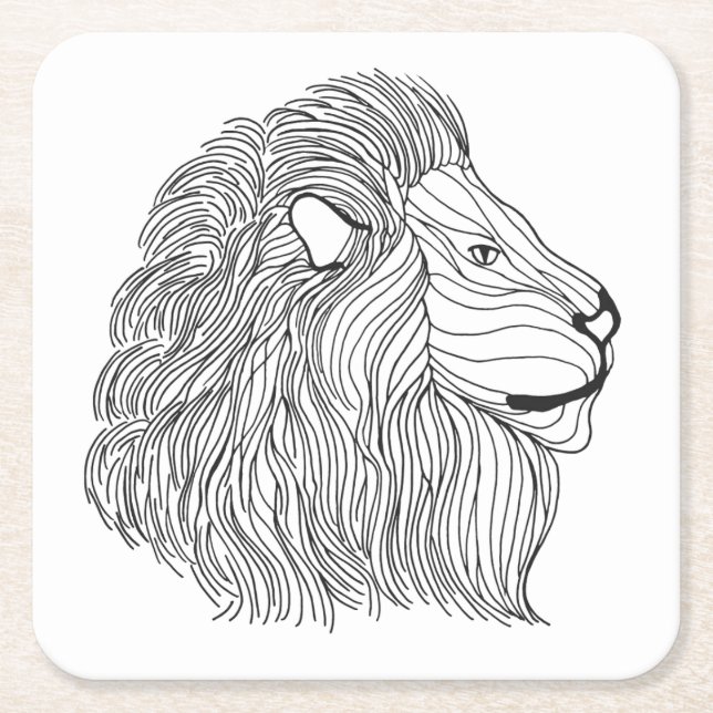 Dessous De Verre Carré Chef inspiré 5 de lion (Devant)