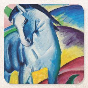 Dessous De Verre Carré Cheval bleu I par Franz Marc