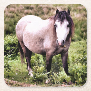 DESSOUS DE VERRE CARRÉ CHEVAUX