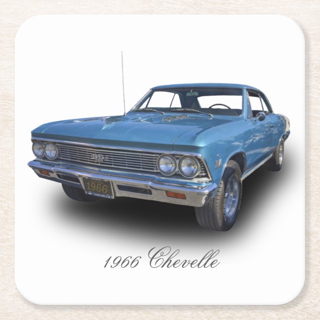 DESSOUS DE VERRE CARRÉ CHEVROLET 1966 CHEVELLE SOLIDES SOLUBLES (Devant)
