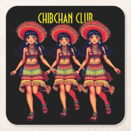 DESSOUS DE VERRE CARRÉ CHIBCHAN CLUB