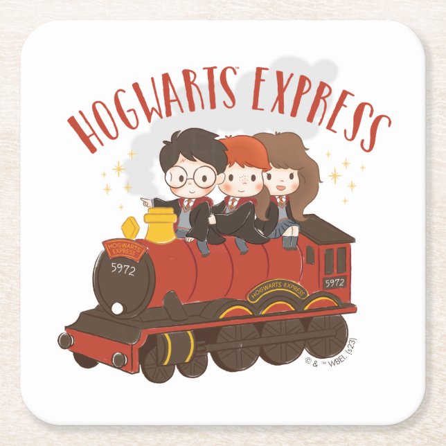 Dessous De Verre Carré Chibi HOGWARTS EXPRESS™ Ride (Devant)