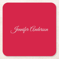 Chic Calligraphie Élégant Cerisier Rouge Personnal