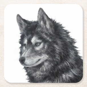Dessous De Verre Carré Chien de Balto