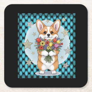Dessous De Verre Carré chien mignon