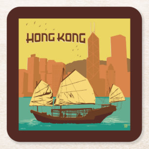 Dessous De Verre Carré Chine   Hong Kong