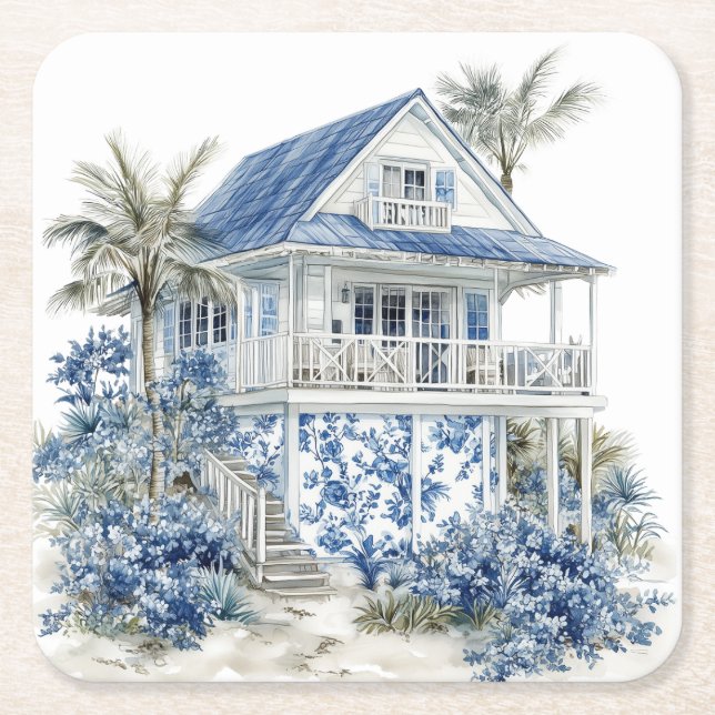 Dessous De Verre Carré Chinoiserie Paper Coaster (Devant)