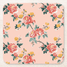Chinoiserie rose pâle Floral