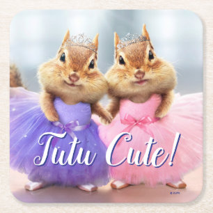 Dessous De Verre Carré Chipmunk Ballerina Duo