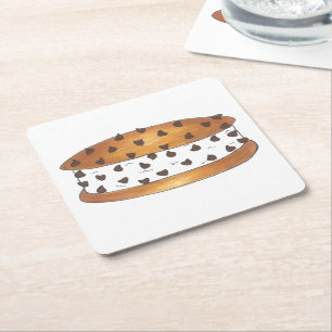Dessous De Verre Carré Chipwich Chocolat Chip Cookie Sandwich à la crème 